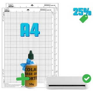 2 Base de Corte A4 Transparente +1 Cola Reposição Para Base 50g Para Silhouette Portrait 1,2, 3 e 4 Cameo 2 e 3 Com Cola em Oferta na Shopee