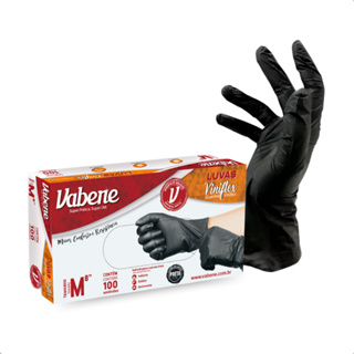 Luva Viniflex Descartável Procedimento Preta C/ 100 Unid em Oferta na Shopee