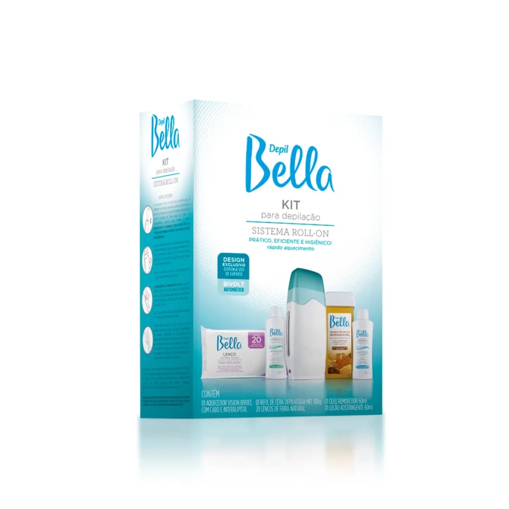Kit Aparelho Depilação Depil Bella Profissional Bivolt