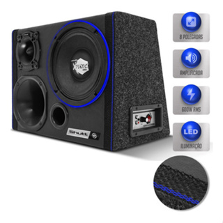 Caixa Amplificada 8 Polegadas Shutt Xplode Neon Led 600w em Oferta na Shopee