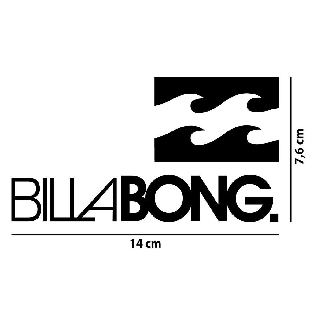 Adesivo Surf Billabong Moto - 7,6x14 cm