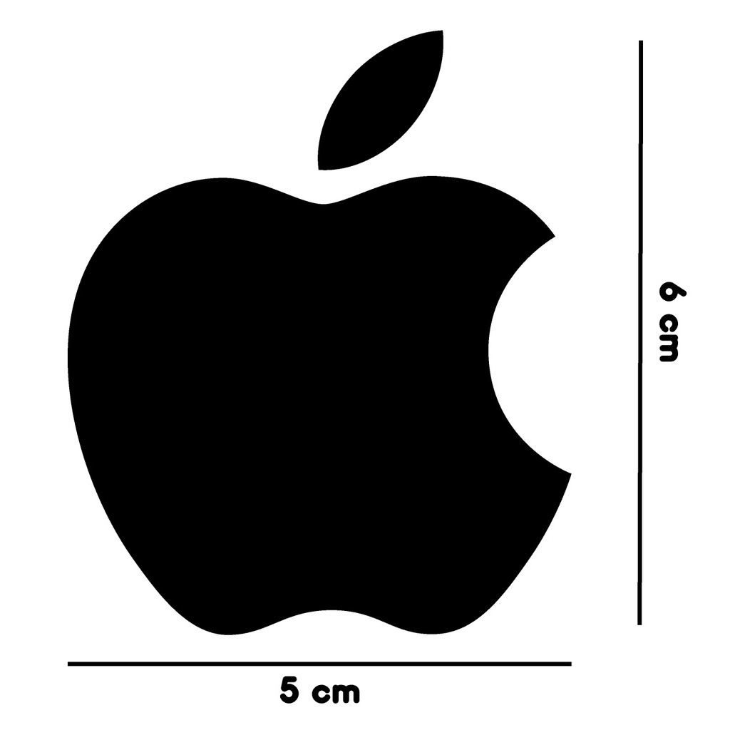 Adesivo de Recorte Apple 8x10 cm - Moto