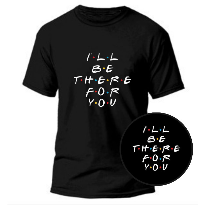 Camiseta Friends Unissex Preta Série TV Personagem Desenho Estampa 308 Algodão