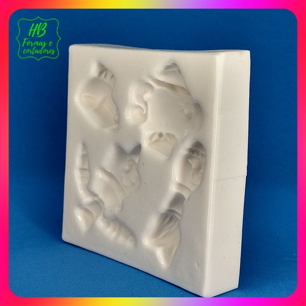 Molde Silicone Personagens Bela E A Fera - Bule - Castiçal - Xícara - Vassoura