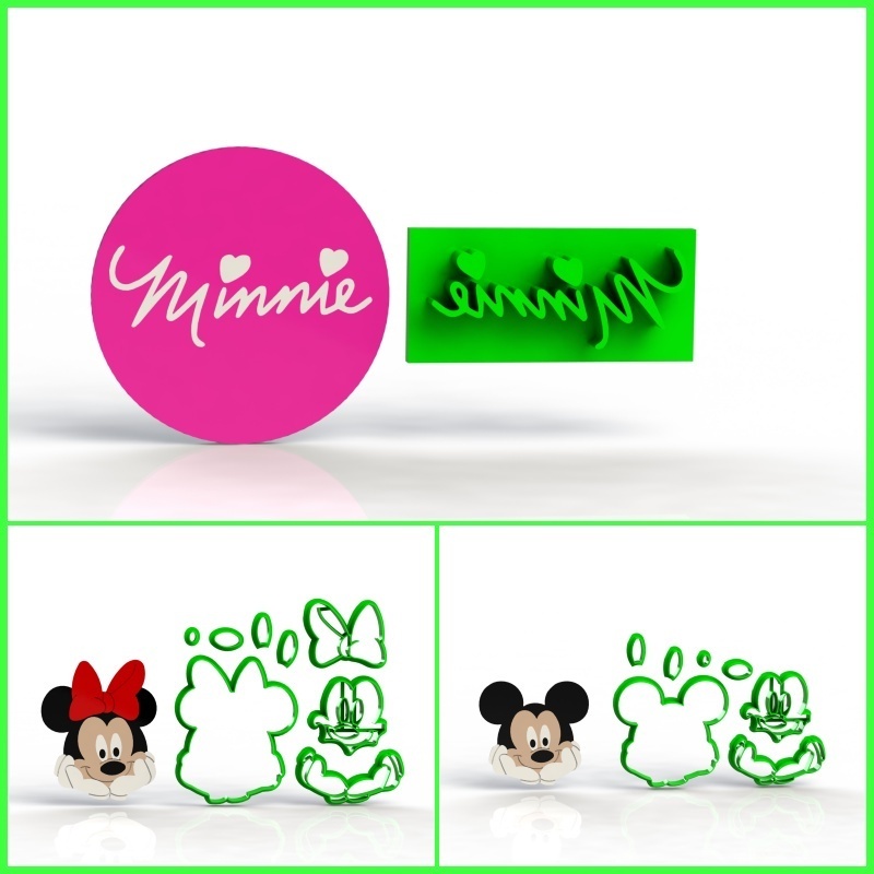 Cortador Kit Mickey E Minne Apaixonados Promo Ganha Plaquinha