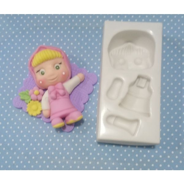 Molde Silicone Masha Corpo E Rosto (Corpinho Inteiro)