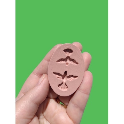 Molde Silicone Espirito Santo Pombo Batizado 2 Pombos