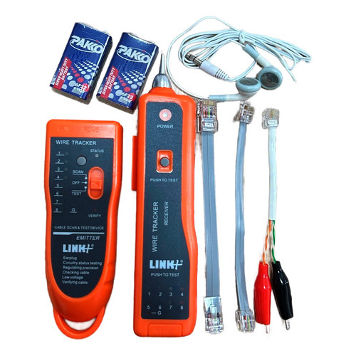 Kit Localizador De Cabos Zumbidor E Teste De Cabos Rj45 Rj11 - LINK+