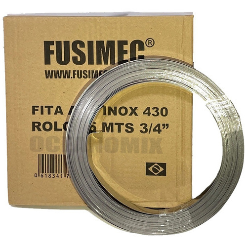 Rolo De Fita Aço Inox 3/4 Polegada Rolo 25 Mts Cintar Poste - LINK+