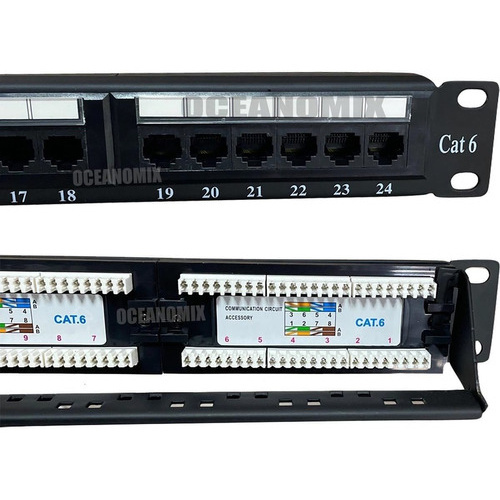 Patch Panel 24 Portas Cat6 Rj45 Utp Rede Lan Certifica GigaLAN 10/100/1000 - LINK+