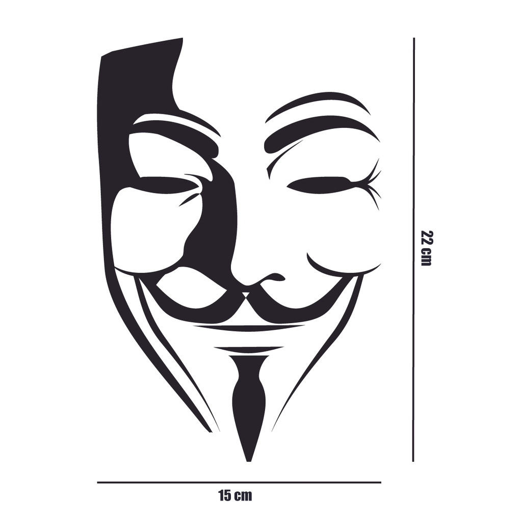 Adesivo v de vingança 15x22 etiquetas em Oferta na Shopee