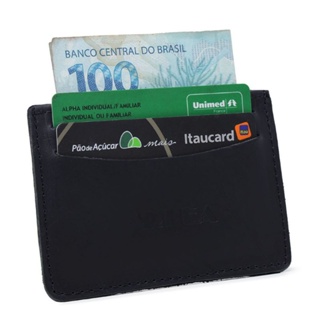 carteira masculina de couro legítimo compcta de mão cabe no bolso na palma da mão em Oferta na Shopee