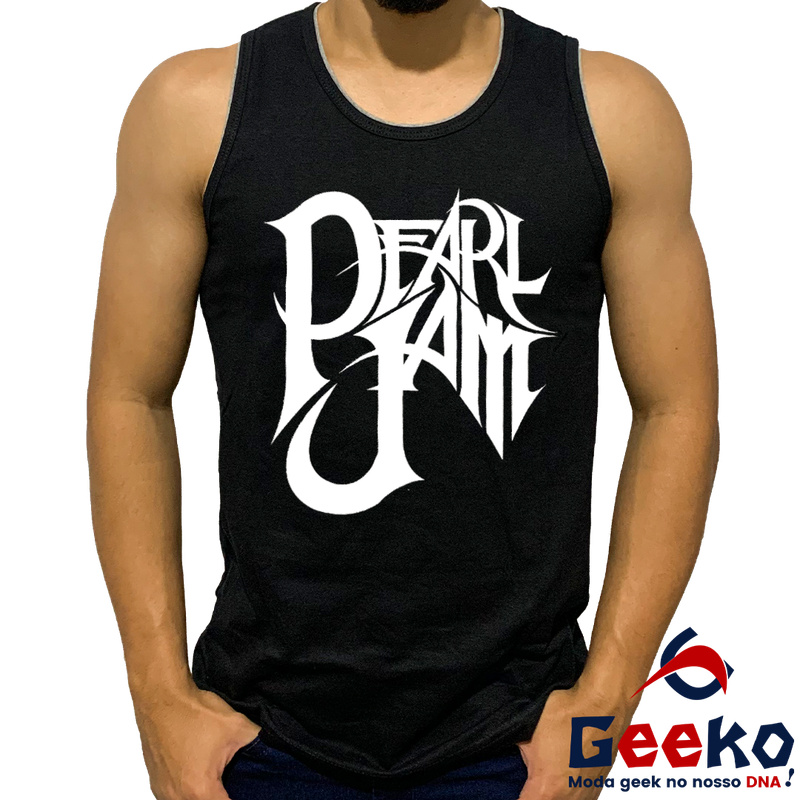 Regata Pearl Jam 100% Algodão Camiseta Regata Rock Geeko