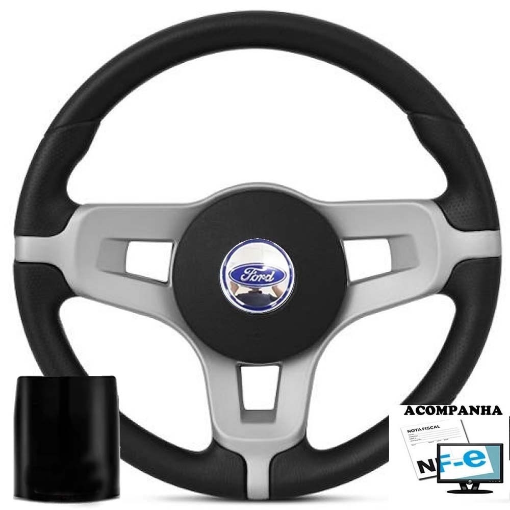 Volante Esportivo Escort 1983 2003 Fiesta 1976 2013 Ka 1996 2013 Ecosport 2003 2013 Mustang + Cubo em Oferta na Shopee