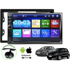 Kit Central Multimidia + Camera de Ré + Moldura Fox 2010 até 2013 Mp5 Player Espelhamento Usb C19a