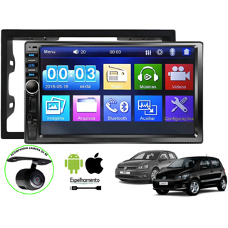 Kit Central Multimidia + Camera de Ré + Moldura Fox 2010 até 2013 Mp5 Player Espelhamento Usb C19a em Oferta na Shopee