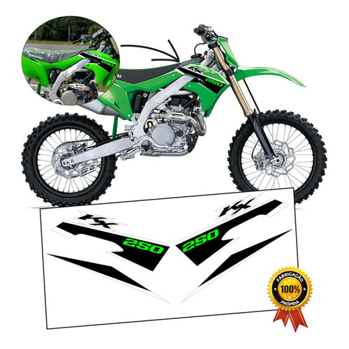 Adesivos Faixas Tanque Kawasaki Kx 250 450 2019 - 2023