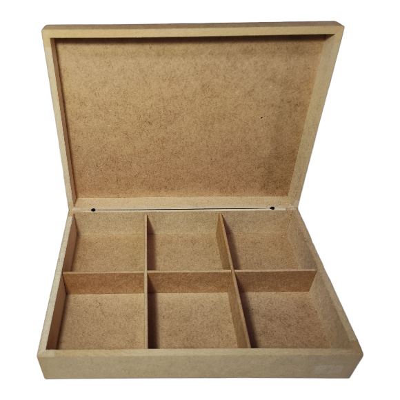 Box caixa para 6 especiarias Gin Tonica mdf cru  Festa casa bar 4693