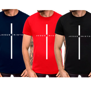 Camiseta Camisa Masculina Jesus Cristo Evangélica Gospel Religiosa Atacado