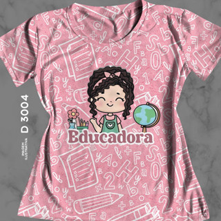 Tshirt Blusa Feminina Baby Look Educadora