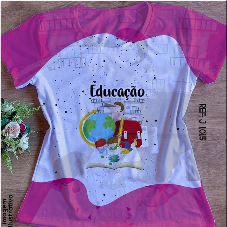 Tshirt Blusa Feminina Camiseta Camisa Educação Professora em Oferta na Shopee