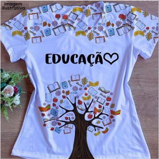 Blusa Baby Look Feminina Educação Escola em Oferta na Shopee