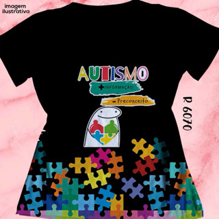 Blusa Feminina Baby Look Tshirt Autismo