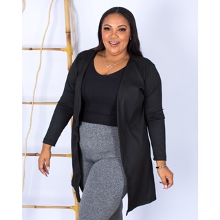 Cardigan kimono Feminino Plus Size Meia Estação 2024