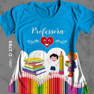 Blusa Feminina Baby Look Camiseta Camisa Professora Educação