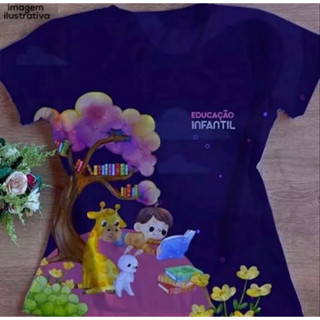 Blusa Feminina Baby Look Camisa Educação Infantil