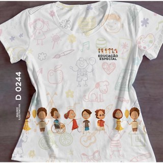 Tshirt Blusa Feminina Educação Especial Barra Crianças
