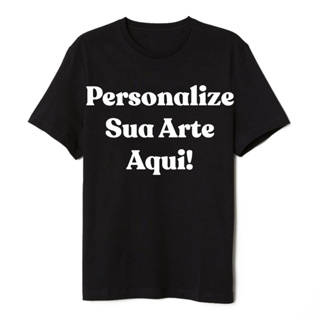 Camiseta Personalizada Com Sua Arte Somente Na Frente ou Somente Nas Costas Estampa Grande em Oferta na Shopee
