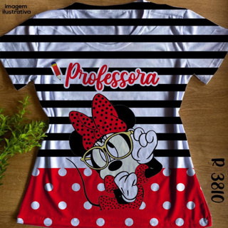 Tshirt Blusa Feminina Professora Minnie Plus Size em Oferta na Shopee