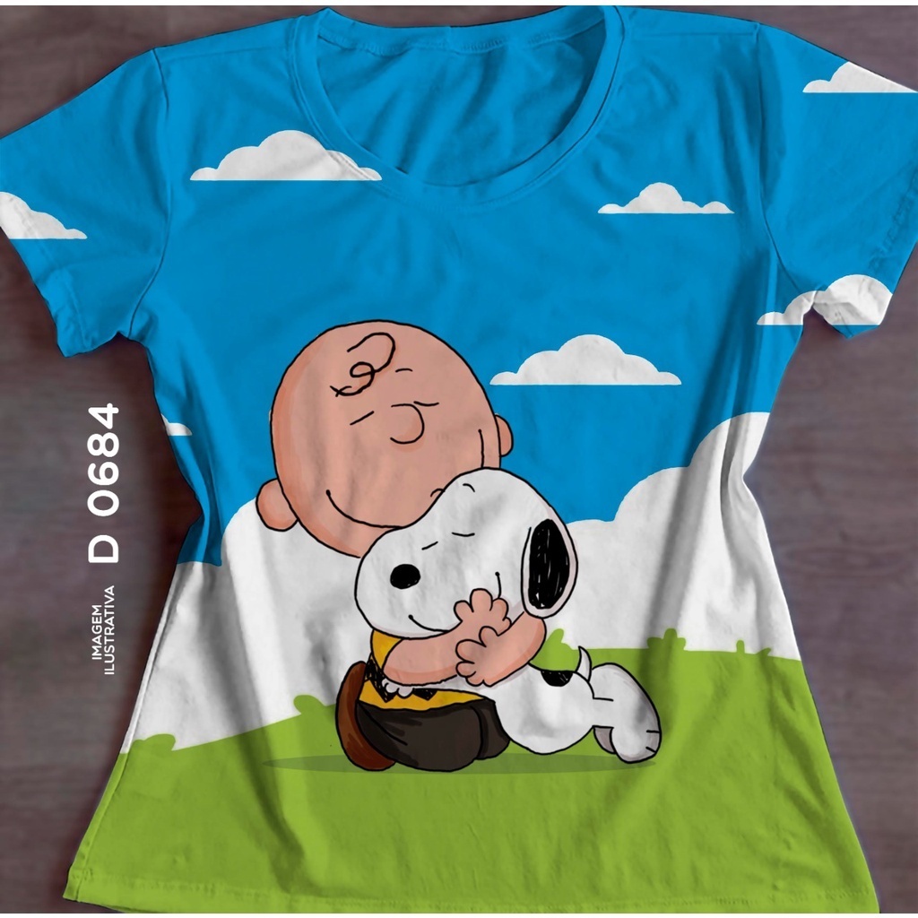 Tshirt Blusa Feminina Snoopy Personagem