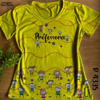 Tshirt Blusa Feminina Professora Amarela