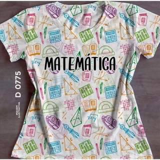 Tshirt Blusa Feminina Matemática Desenhos