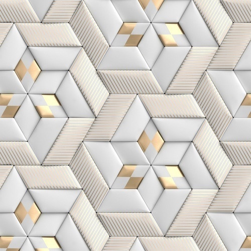 Papel De Parede Adesivo Sala Quarto Efeito 3D Geométrico Lavável Autocolante em Oferta na Shopee