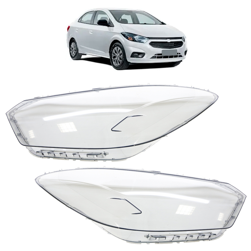 Lente Farol Principal Onix Lt Ltz 2017 2018 2019 Transparente Lente Lisa Acrilico - Spare Parts and Accessories for Vehicles