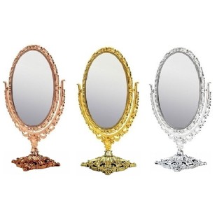Espelho de Mesa Oval Princesas Giratório 360° pra Maquiagem