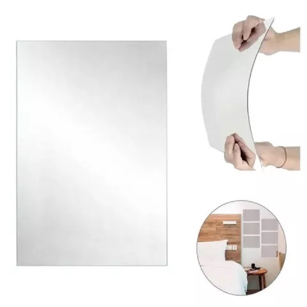 Espelho Mágico Adesivo Decoração 20x30 cm Sem Furar Parede em Oferta na Shopee