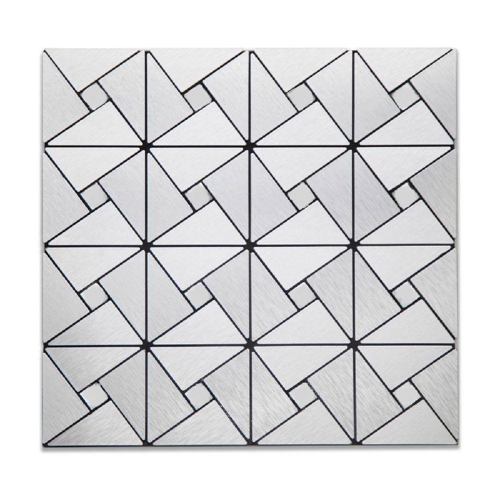 10 Pastilha Adesiva Decorativa Papel De Parede 30x30cm Prata