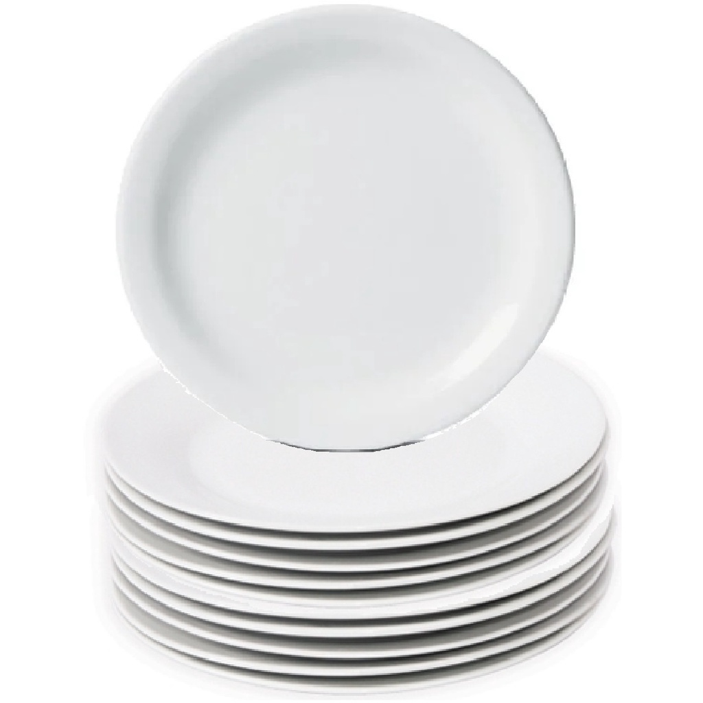 Jogo 6 Pratos Sobremesa 18cm Melamina Premium Restaurante