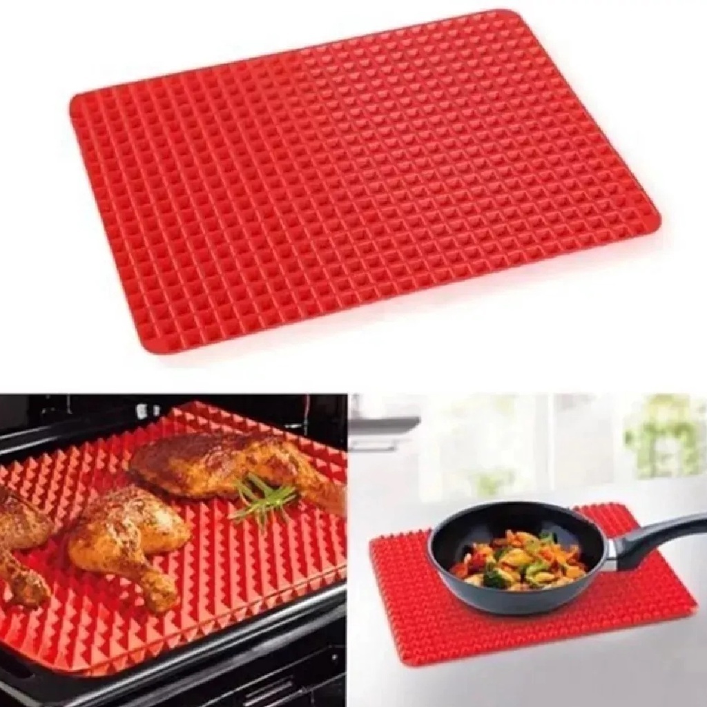 Tapete de Silicone Antiaderente Esteira Assadeira Culinária para Forno