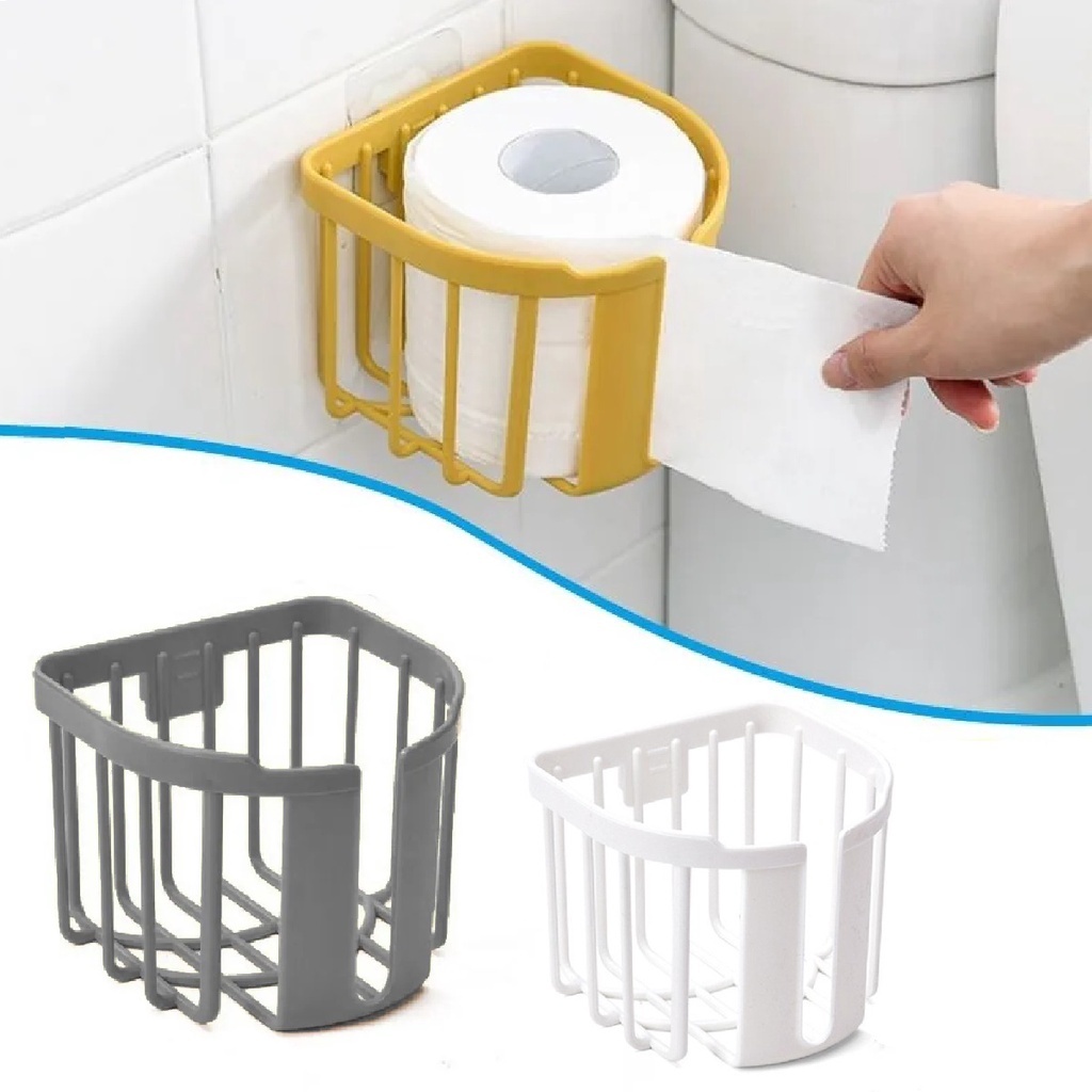 Suporte Adesivo Papel Higiênico Organizador Parede Banheiro
