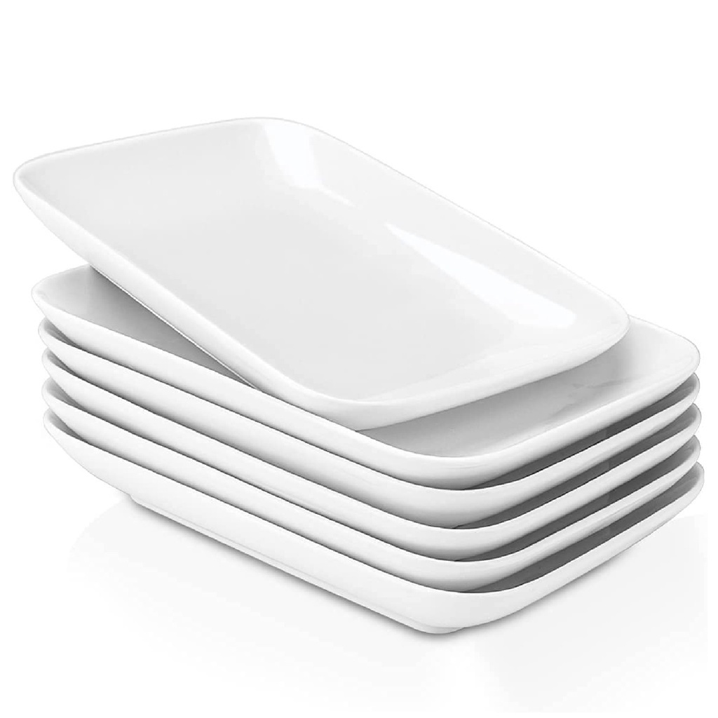 Jogo 6 Travessas Bandeja Retangular Melamina 22x14cm Kit Atacado Prato
