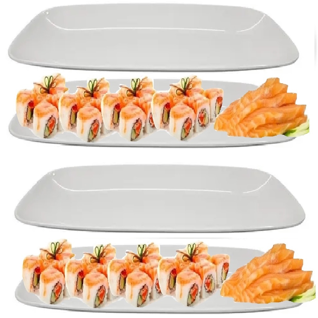 4 Travessa Oriental Prato Restaurante Japones Melamina 30cm