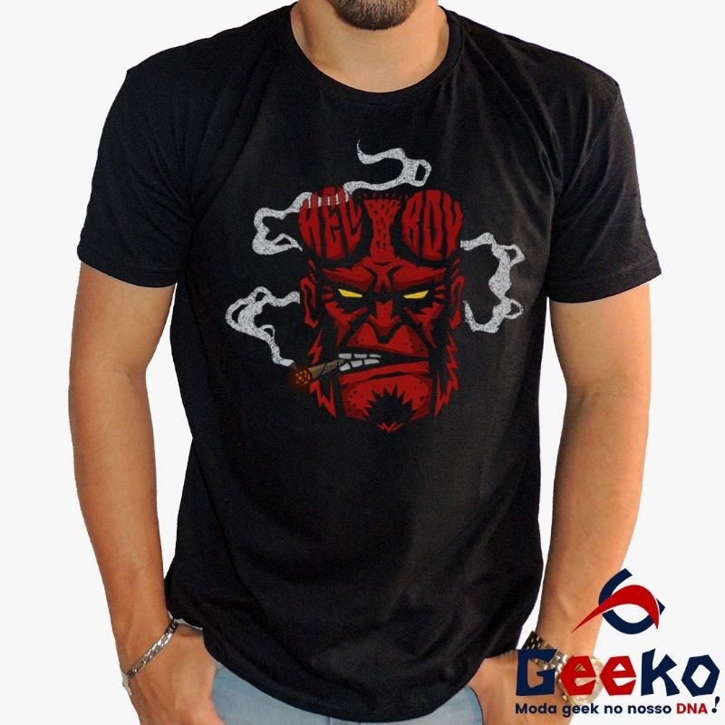 Camiseta Hellboy 100% Algodão - Geeko Oficial