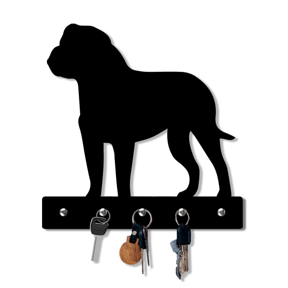 Porta Chaves Modelo 5 Pinos Cachorro Rottweiler
