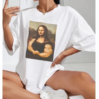 Camiseta Streetwear Monalisa Maromba Unissex Musculosa (Treino Fofo) Unissex, Algodão