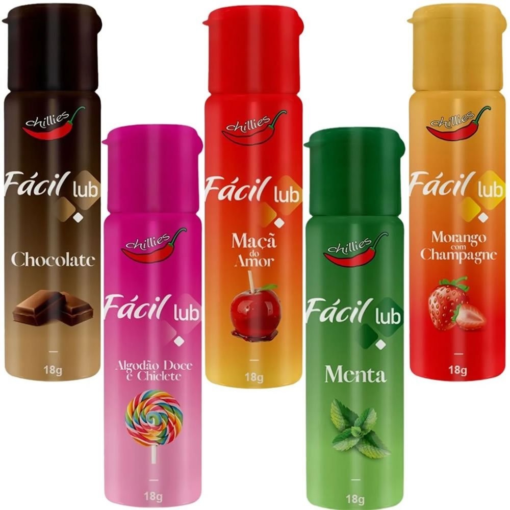 KIT 5 Gel Sexo FÁCIL LUB Lubrificante Intimo Corporal À Base de Água SEX SHOP Produtos Eróticos